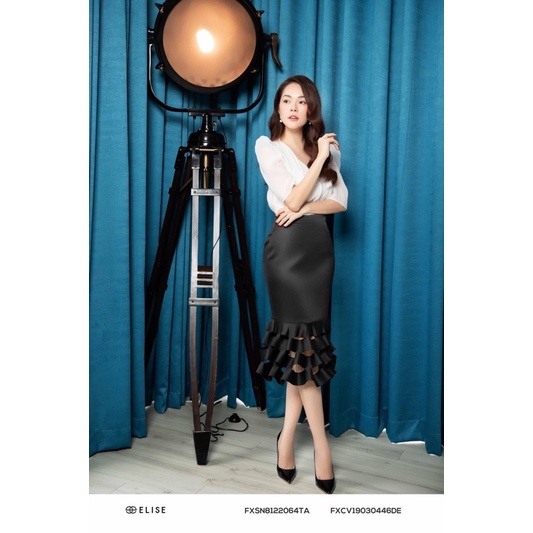 Sơ mi trắng viền túi hãng Elise size M/L nguyên gia 998k