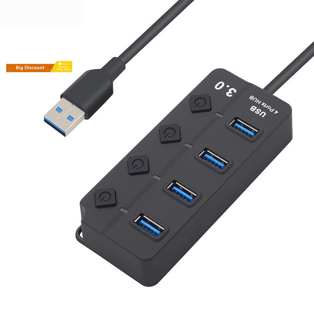 Bộ Chia 4 Cổng Usb 3.0 Kèm Công Tắc On / Off