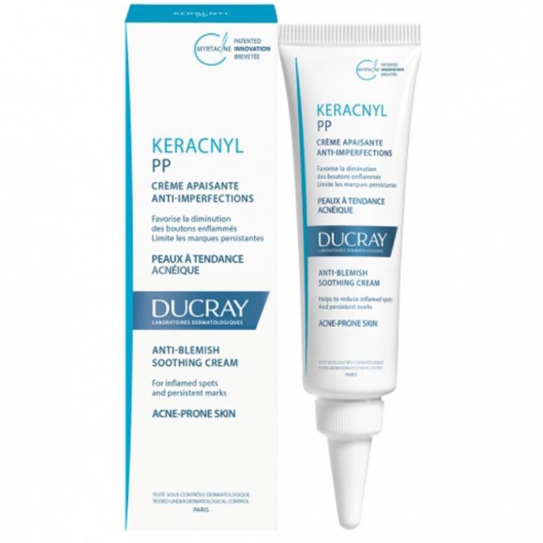 Kem dưỡng giảm viêm làm dịu cho da nhờn mụn - Ducray Keracnyl PP Anti-Blemish Soothing Cream 40ml
