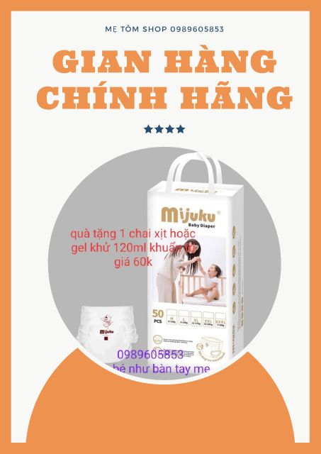 tã bỉm quần siêu thấm hút cho bé ♥️ Mijuku ♥️ 100miếng đủ size M,L,XL,XXL, XXXL kèm quà tặng