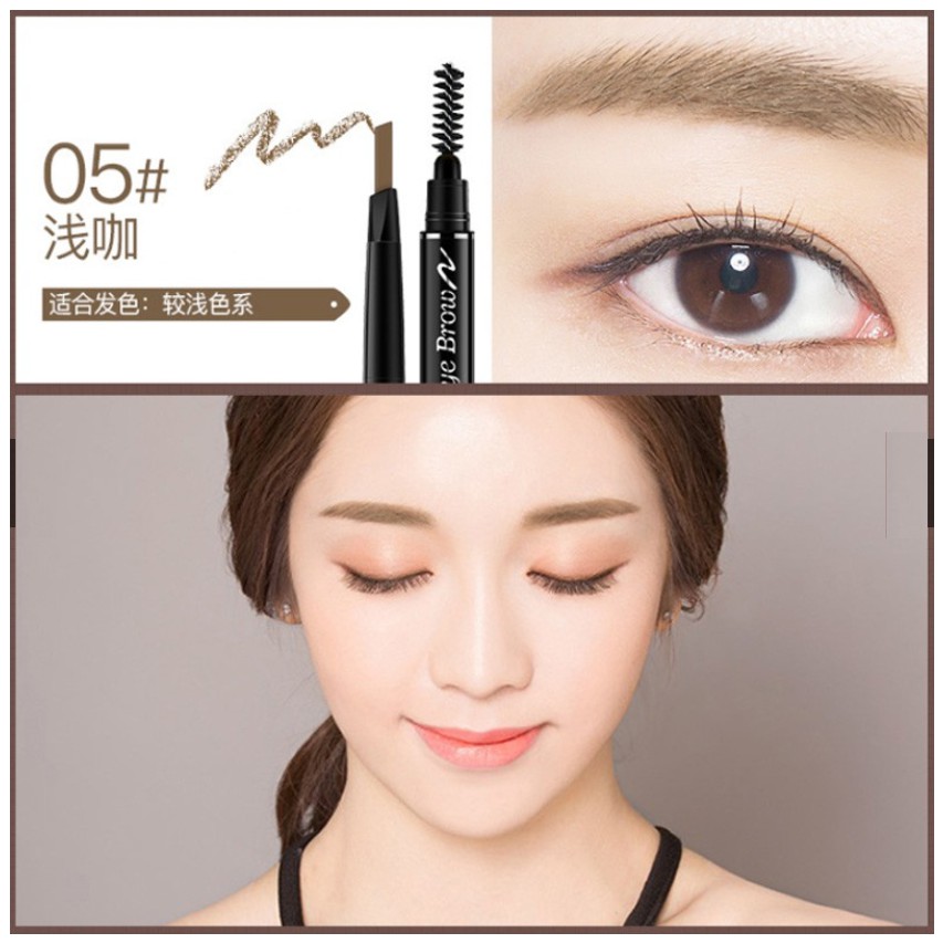 Bút kẻ mày 2 đầu Lameila Double Effect Eyebrow pencil 7 màu