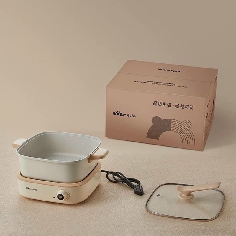 Nồi lẩu điện Bear 4L C40M1 chiên, xào, rán đa năng