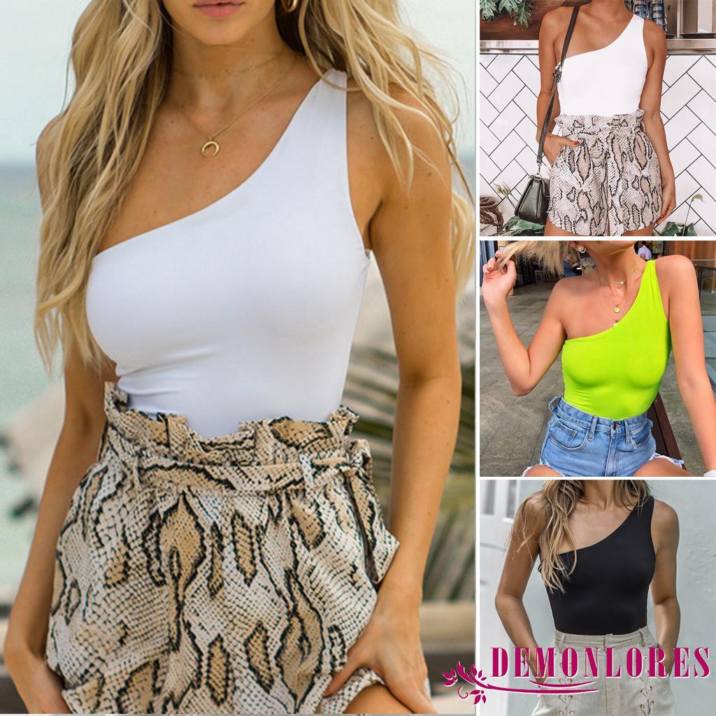 Áo liền quần lệch vai quyến rũ cho nữ