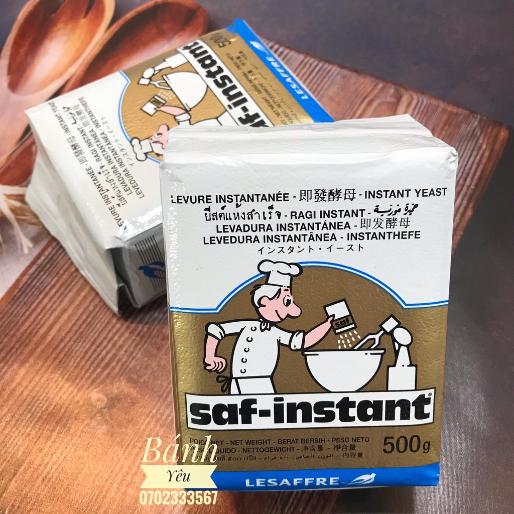 Men ngọt PHÁP hiệu Saf-instant 500g - Men nở làm bánh mì - PL36