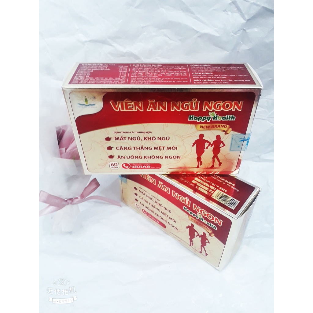 Viên ăn ngủ ngon Happy Health, giúp giảm căng thẳng, mệt mỏi, dưỡng tâm an thần, giảm stress; giúp ăn ngon ngủ tốt