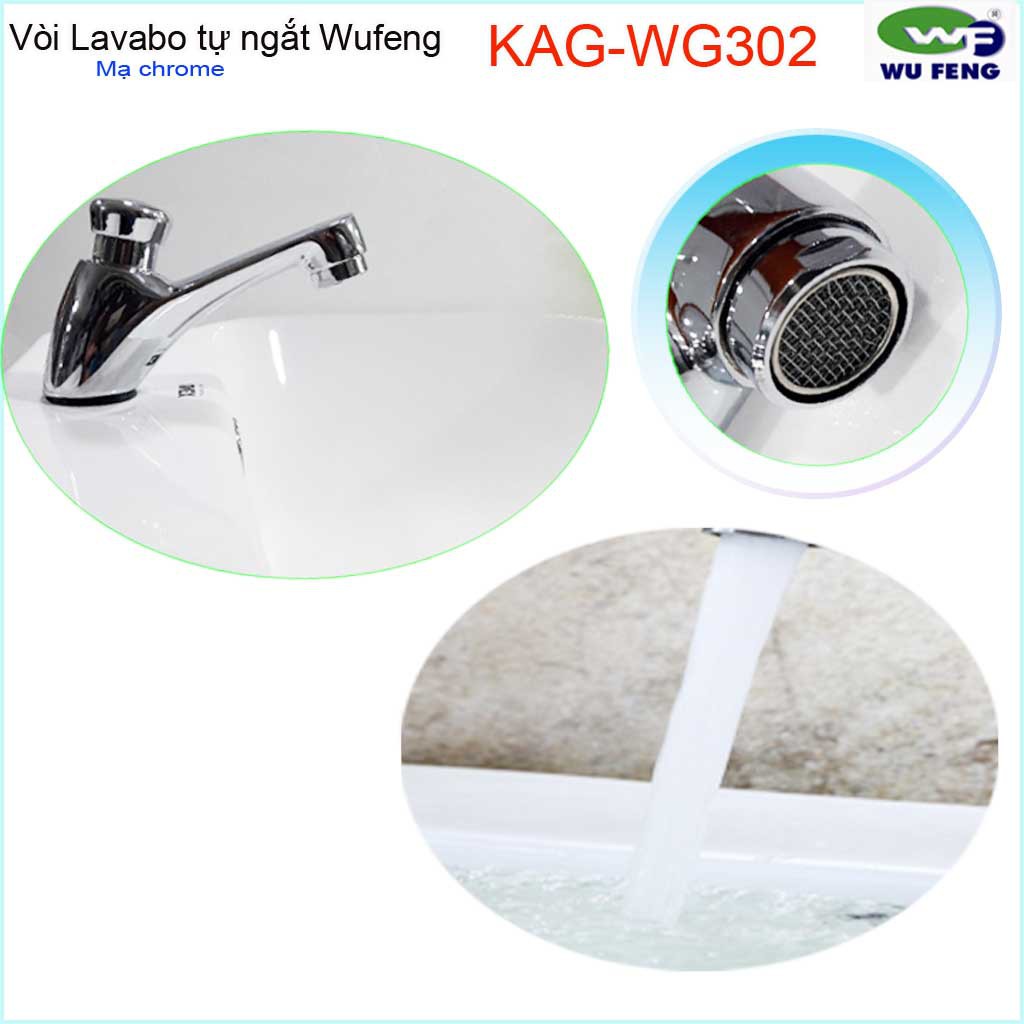 Vòi lavabo Wufeng, vòi lavabo nhấn tự ngắt nước KAG-W302