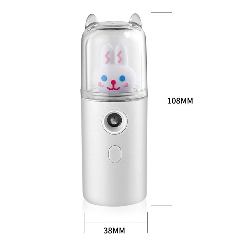 [Hàng mới về] Máy phun sương tạo độ ẩm cầm tay họa tiết động vật hoạt hình sạc cổng USB dễ thương