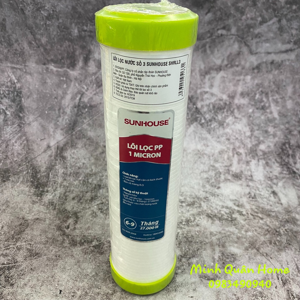 Lõi Lọc Nước Sunhouse Số 1,2,3 - Bộ 3 Lõi Lọc Thô Sunhouse ❤️Chính Hãng❤️ |MINHQUANHOME| - SUHO123