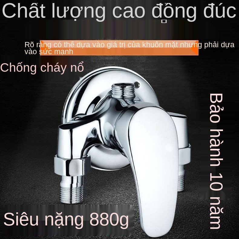 Làm dày tất cả các bề mặt đồng gắn bộ van trộn nóng lạnh vòi sen máy nước năng lượng trời tiếp xúc với công tắc