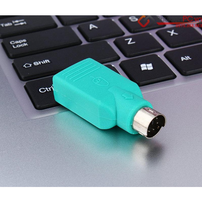 Đầu giắc chuyển PS2 chân tròn sang USB (chân âm)