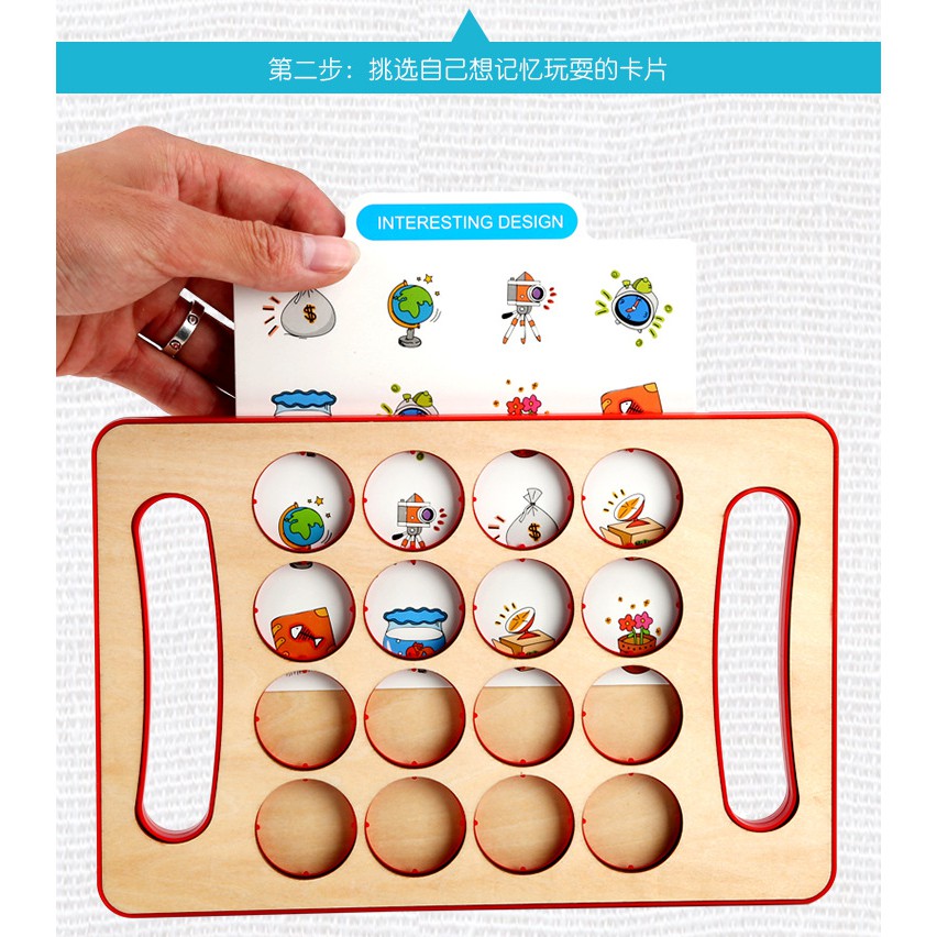 Đồ chơi gỗ lật hình luyện trí nhớ cho bé, đồ chơi phát triển trí tuệ dochoigo.vn