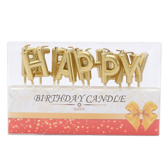 Nến chữ HAPPY BIRTHDAY màu nhũ