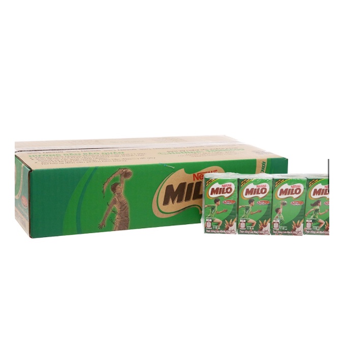 Thùng 48 hộp sữa Milo uống có đường loại 110/180ml