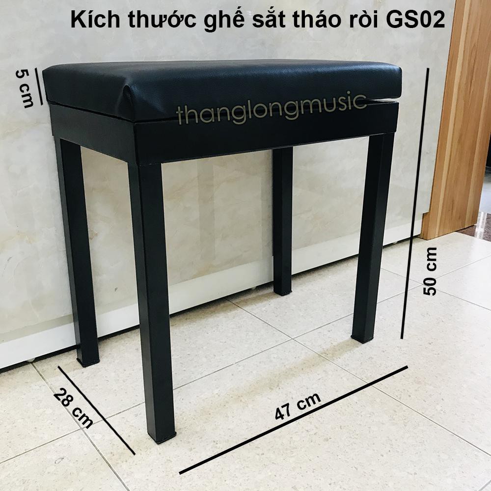 [HOT] Ghế piano, organ sắt tháo rời GS02 - Nhỏ gọn, thẩm mỹ, tiện dụng với ngăn đựng tài liệu