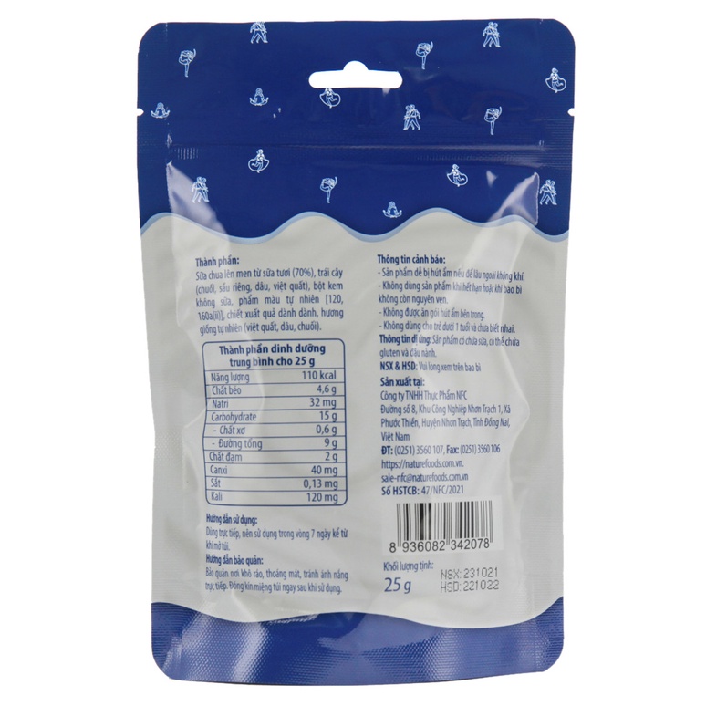 Sữa chua ngũ sắc sấy thăng hoa I-Yaua túi 25g