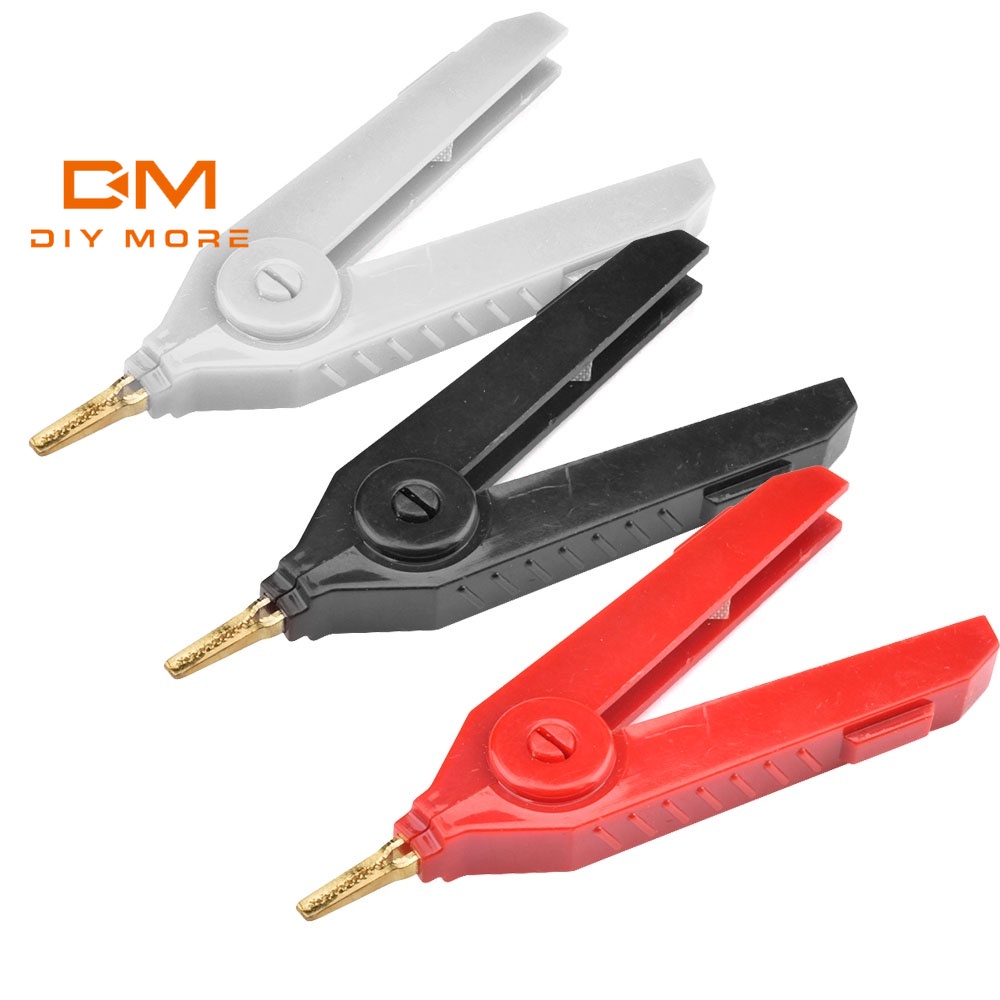Kẹp cá sấu DIYMORE bằng đồng 90mm màu vàng/xám/đỏ chuyên dụng cho nhạc cụ