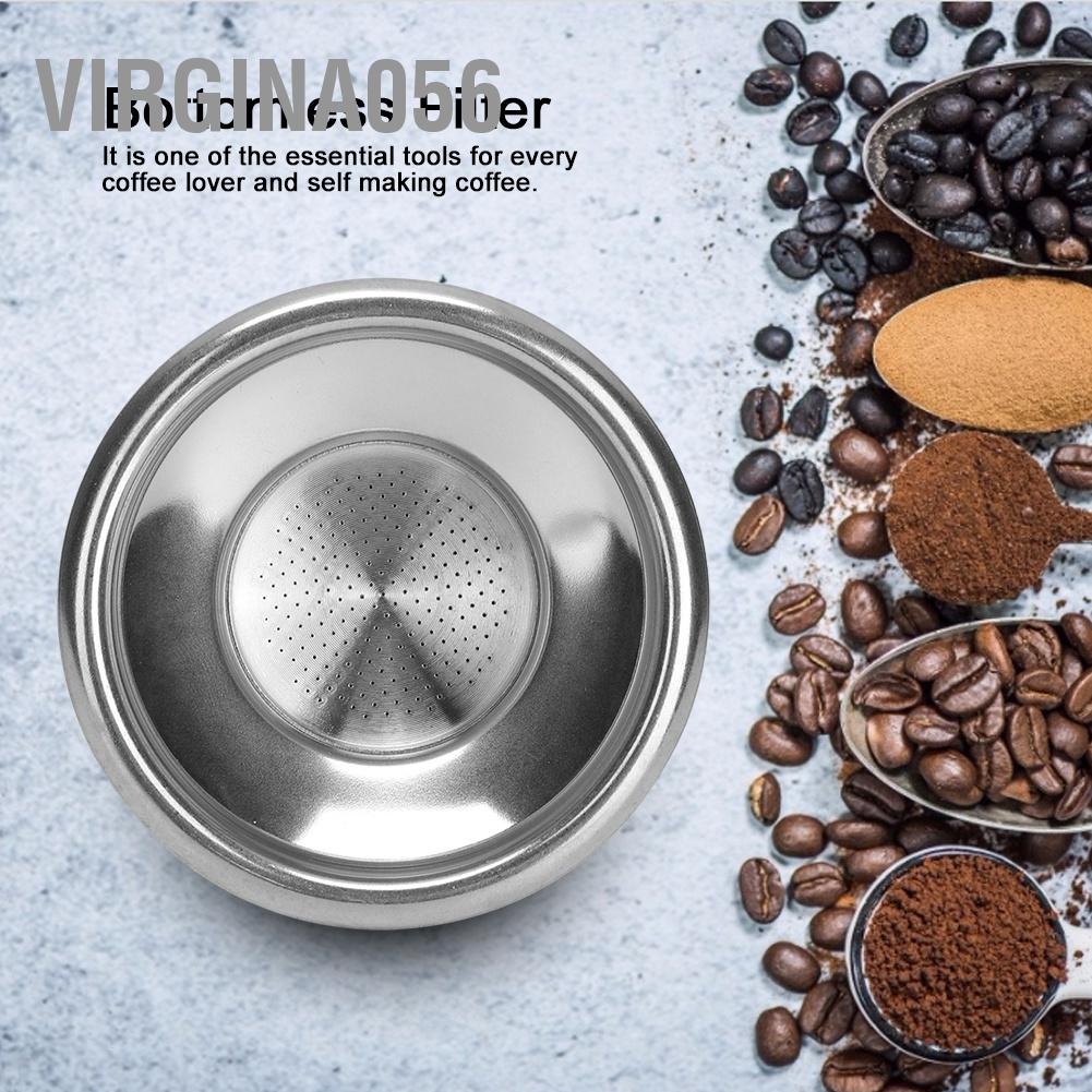 Virgina056 58mm Double Layers Single/Double Doses Filter Basket Semi-Automatic Coffee Machine Bottomless Handle