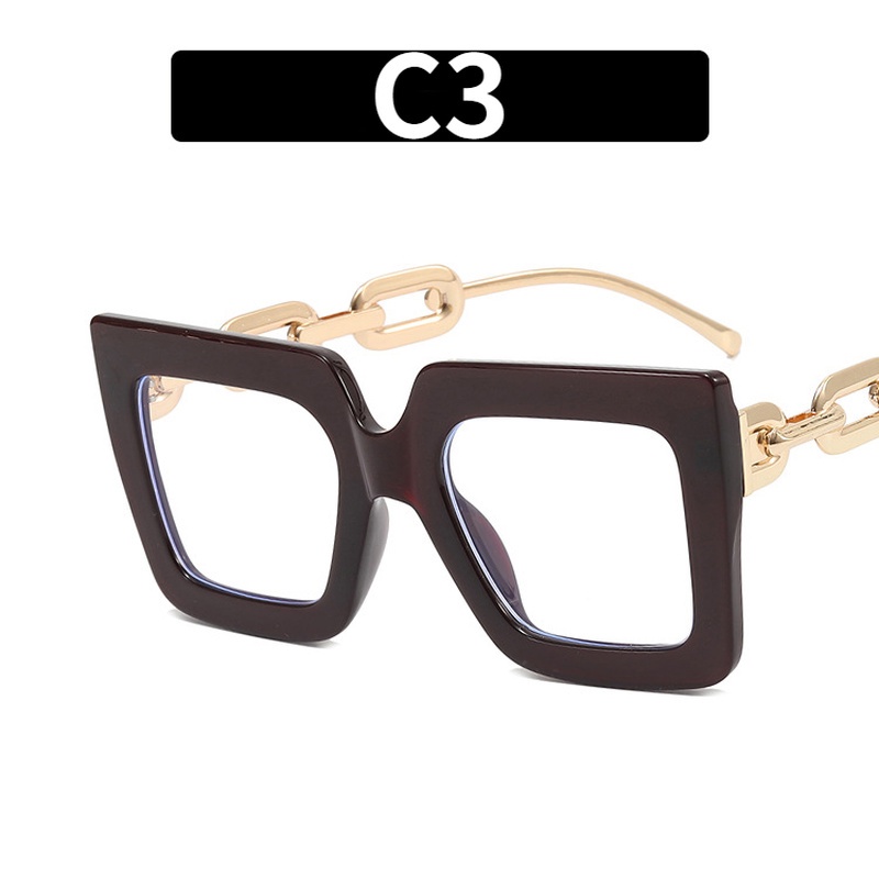 Mắt Kính Gọng Vuông Chống Ánh Sáng Xanh In Họa Tiết Da Báo Thời Trang Phương Tây Cho Nam Và Nữ
