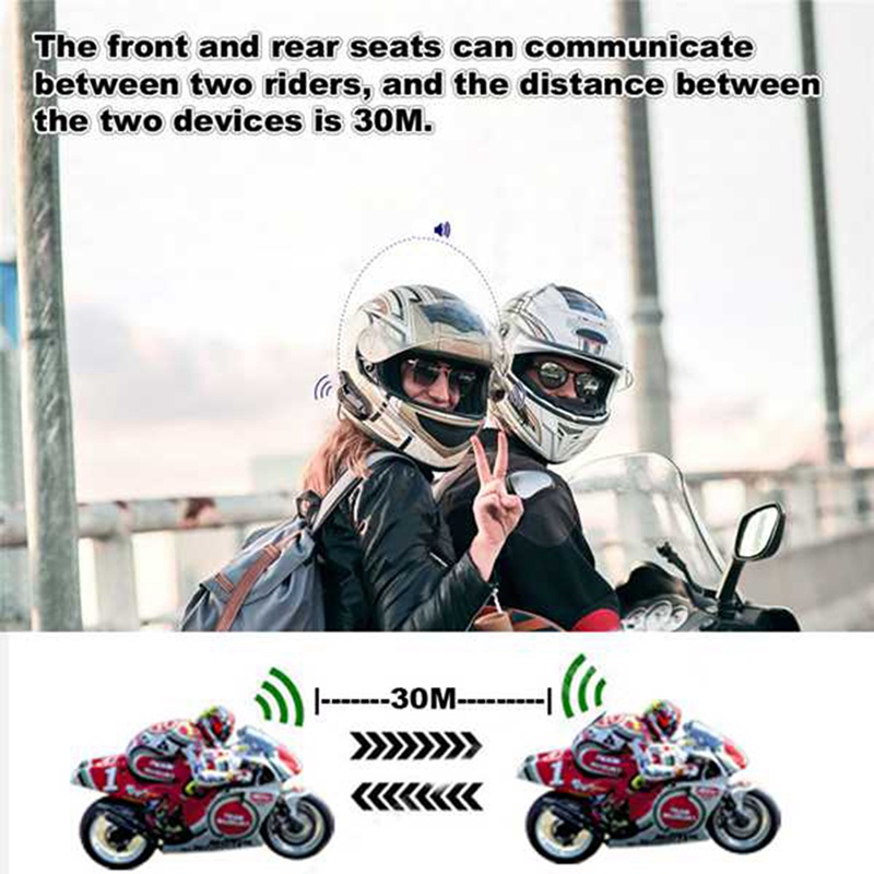 Cặp Tai Nghe Bluetooth Gắn Mũ Bảo Hiểm Xe Máy Chống Nước Có Chức Năng Giảm Tiếng Ồn CNC