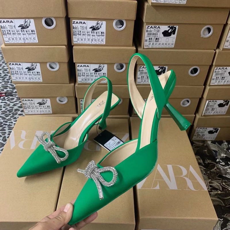 Sandal zara nơ đá