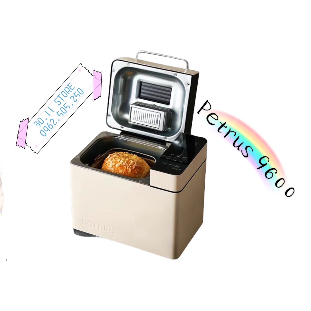 Máy làm bánh mì tư động Petrus PE9600 cao cấp, Đã Việt Hoá sang Tiếng Việt