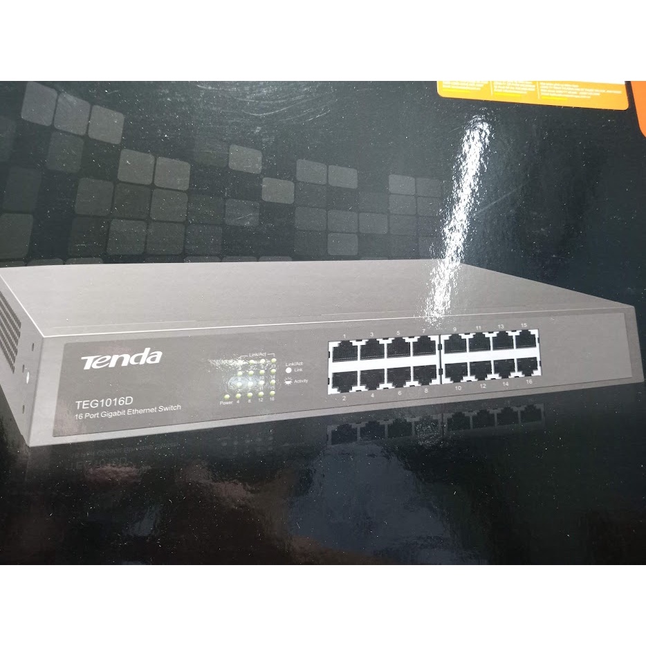 Bộ chia mạng Gigabit Tenda TEG1016D 16 cổng chuẩn 10/100/1000 Mbps