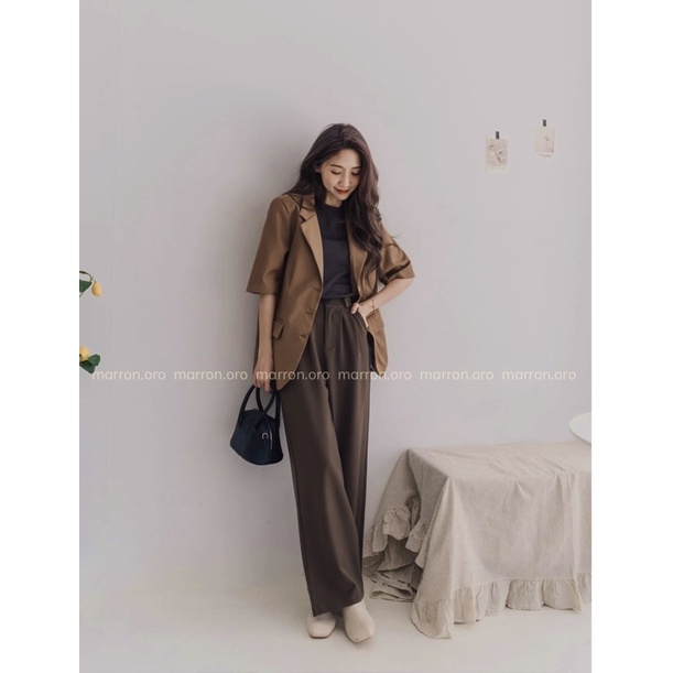 Áo khoác cộc tay CHOCO BLAZER by Marron oro | BigBuy360 - bigbuy360.vn