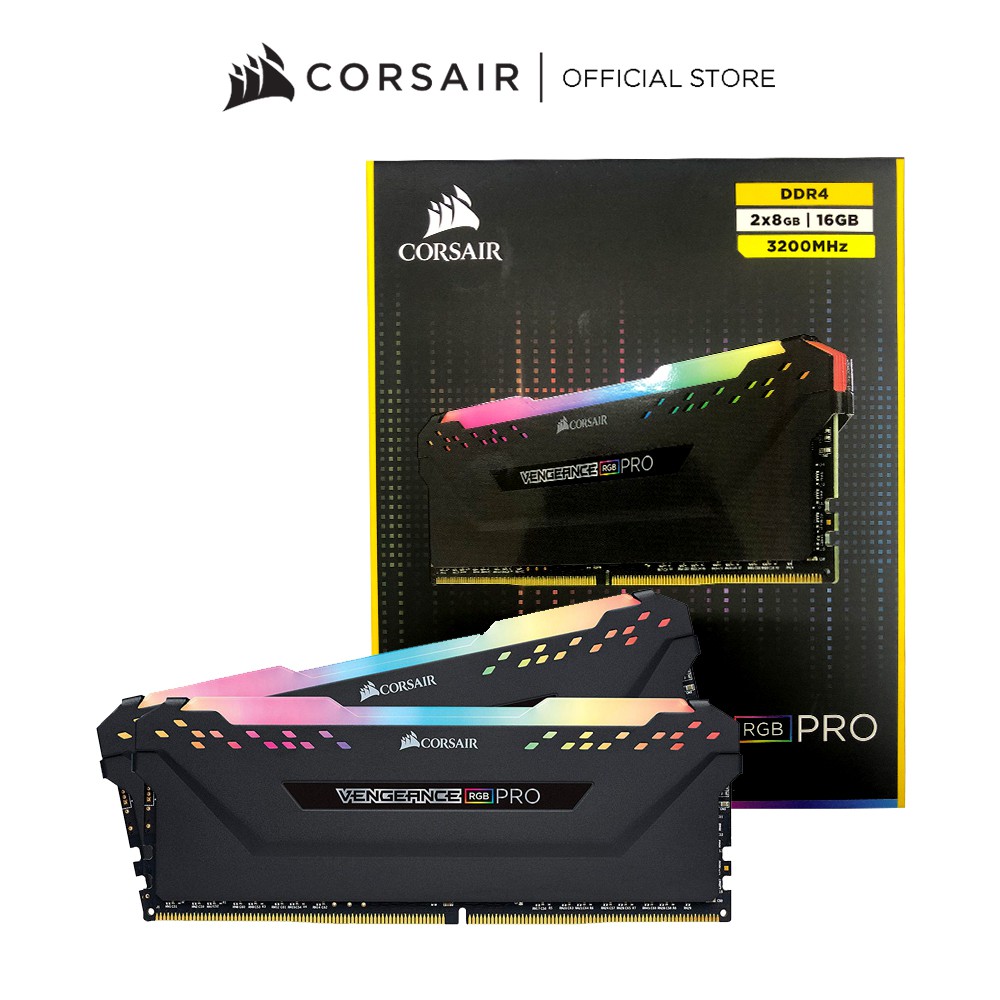 Ram PC Corsair Vengeance RGB Pro 16GB 3200Mhz DDR4 (2x8GB) CMW16GX4M2E3200C16