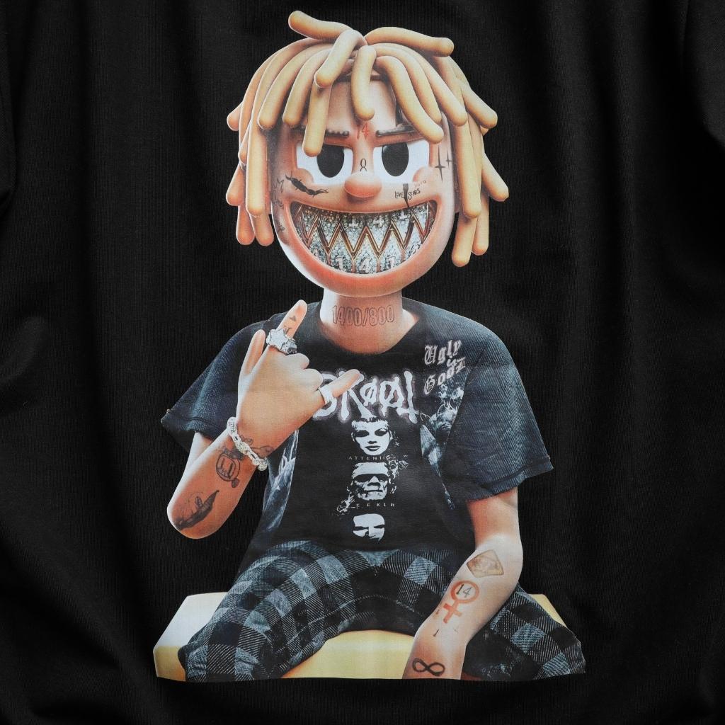 Áo thun nam cổ tròn tay ngắn , vải cotton cao cấp ,2 màu trắng đen size đến 85kg PUNDO ATPD50