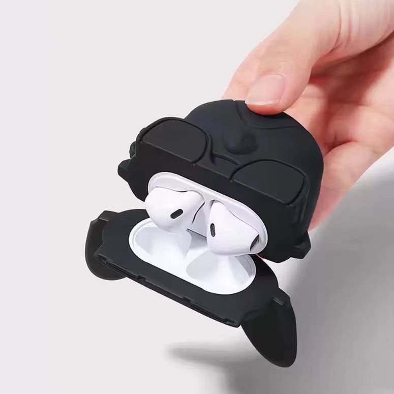 Vỏ Bảo Vệ Hộp Sạc Tai Nghe Bluetooth AirPods 1 2 pro 3 2021 gen3 Bằng Silicon TPU Mềm Hình Chó Bull Phong Cách Hip hop Chống Thất Lạc