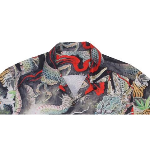 Bán Chạy Nhất WAC &amp; Arian Áo Sơ Mi Ngắn Tay In Hình Rồng Hổ Kích Thước Lớn Cho Nam Và Nữ