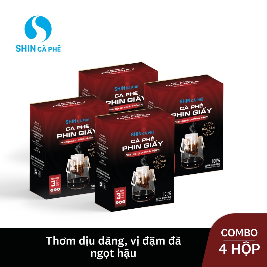 Shin cà phê phin giấy 65g đậm đà nguyên chất