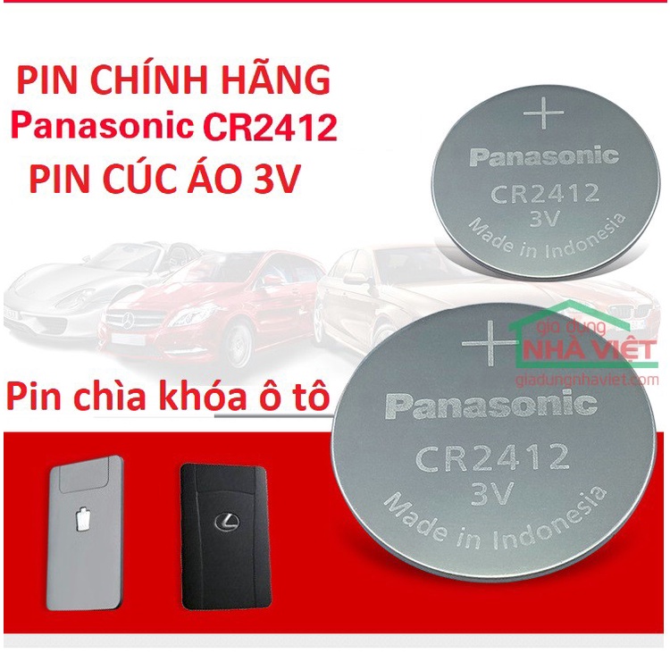 Pin cúc áo Panasonic CR2412