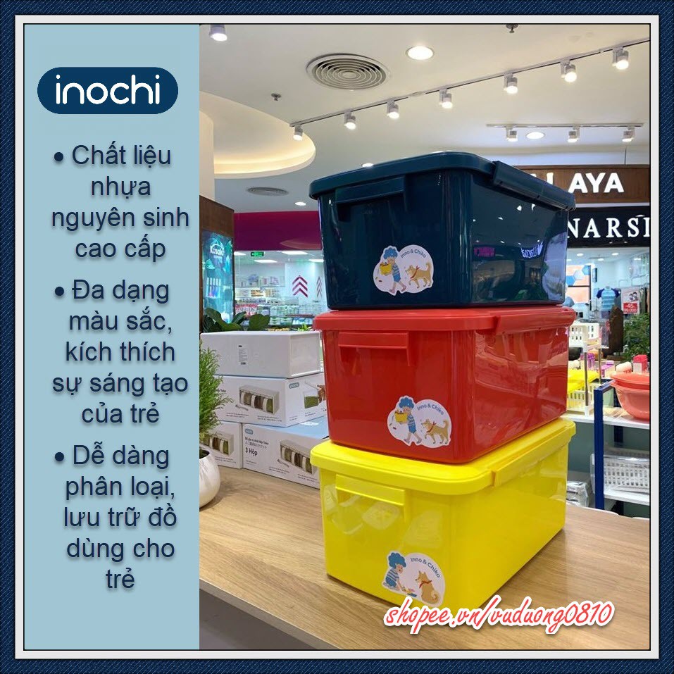 Set 03 Thùng đa năng trẻ em Inochi 30L-18L-10L - thùng đựng đồ chơi cho bé