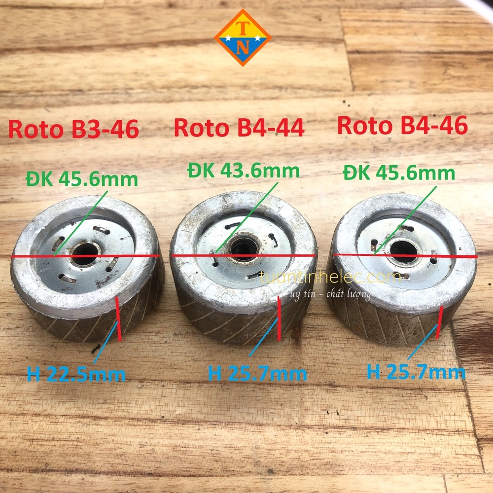 Roto quạt các loại B3-46, B4-44, B4-46  # Phụ tùng quạt