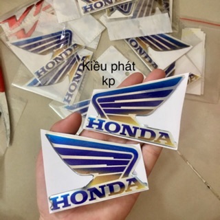 Tem nổi cánh chim honda màu titan ( giá 1 Cặp )
