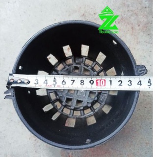 Chậu nhựa đen trồng lan f14