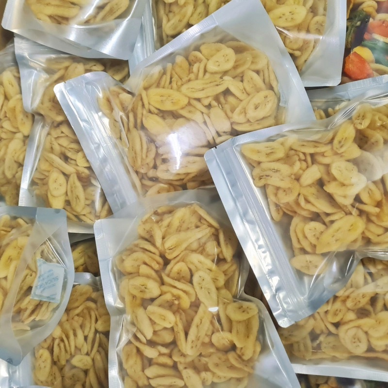 500g Chuối Sấy Giòn Nguyên Miếng loại 1-Giòn Ngọt-Không Chát