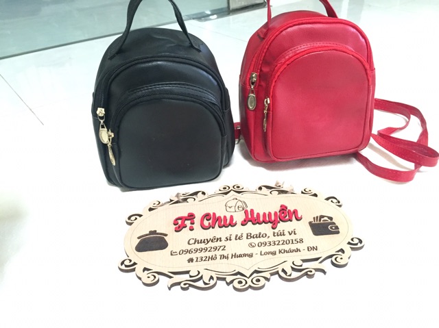 Balo thời trang mini da nữ khóa vàng