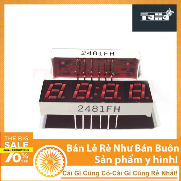 Led 7 thanh 4 số đồng hồ 0.28 Anot Đỏ