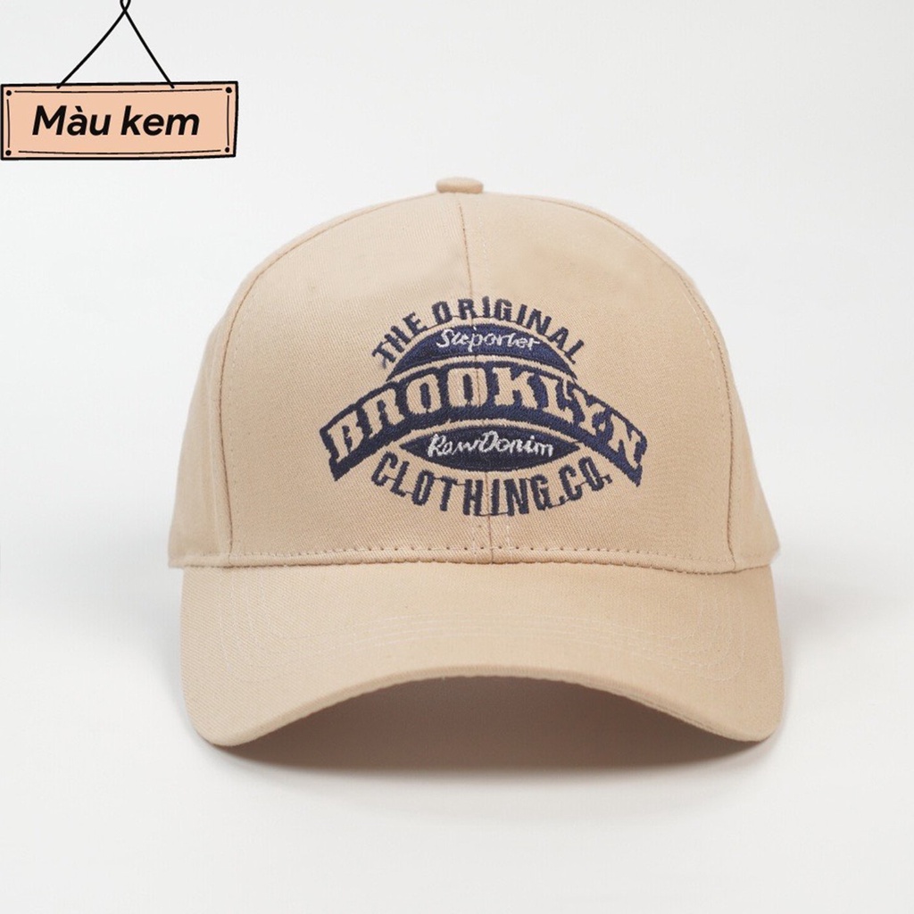 Mũ Lưỡi Trai Nón Kết Nhung Cao Cấp Thêu Chữ Brooklyn 470 Phong Cách Ulzzang Form Unisex Nam Nữ - Hazo