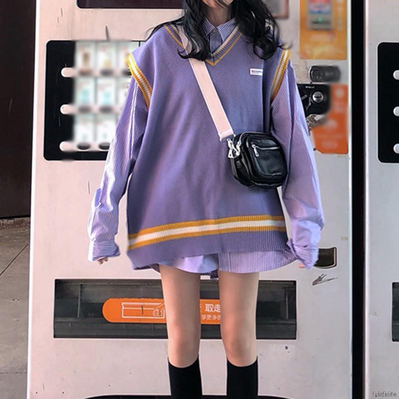 Áo Khoác Không Tay Chất Len Thu Đông Ấm Áp Dễ Thương Cho Nữ | BigBuy360 - bigbuy360.vn