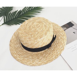 Mũ cói cứng vành rộng Vintage đi biển, chụp hình siêu đẹp, thắt nơ (HÀNG CÓ SẴN, HÌNH THẬT)