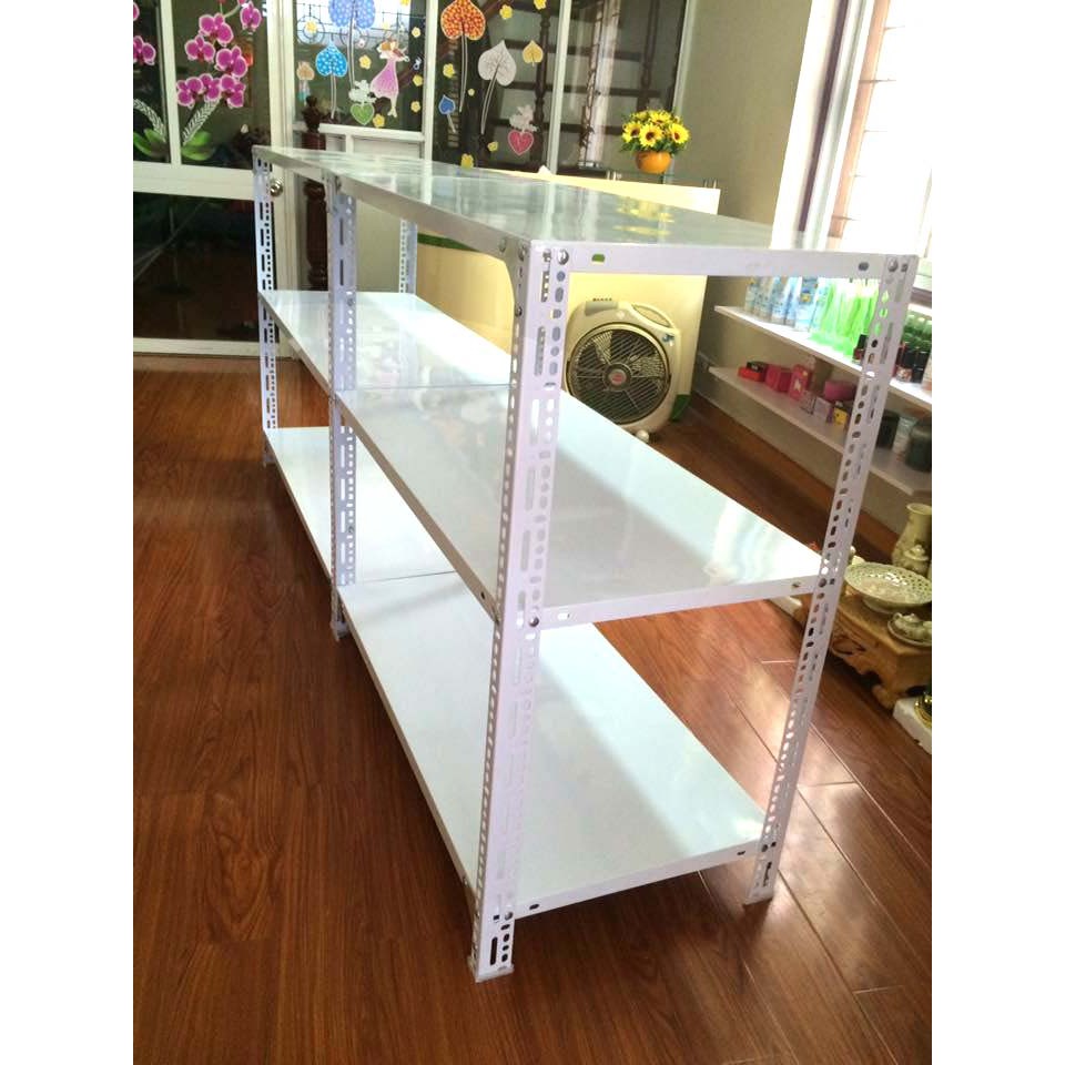 [Mã LIFE1511A giảm 10% đơn 50K] Kệ sắt v lỗ 3, 4, 5 tầng Dài 120cm x Rộng 30cm - Lắp Ghép Đa Năng