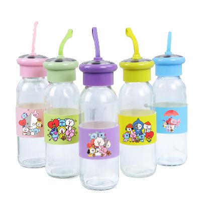 Bình nước army bangtan kpop chibi da pu BNPI4 chai nước dễ thương 420ml