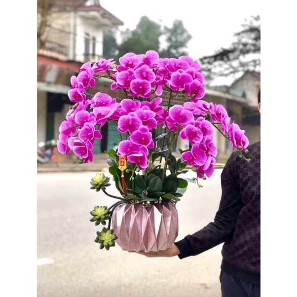 Bình hoa composite,Mỹ nghệ shop, decor, trang trí, quà tặng sinh nhật, tân gia, bình hoa giả, cao cấp mã bóng trám