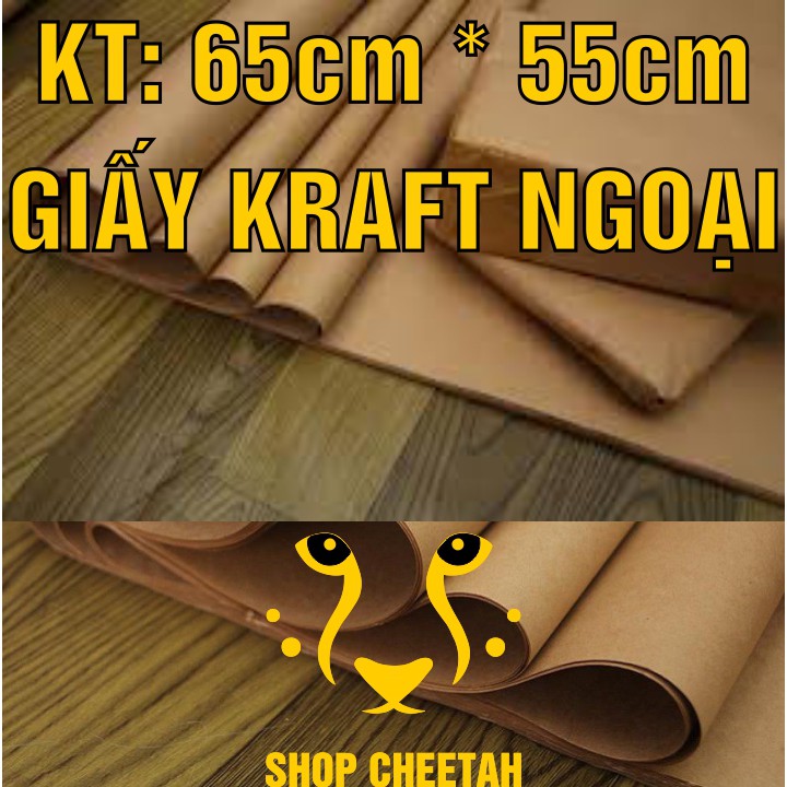 Combo 500/400/300 tờ giấy xi măng bọc hàng – KT: 65cm x 55cm – Giấy Kraft màu nâu da bò nhập khẩu – Chống thấm nước