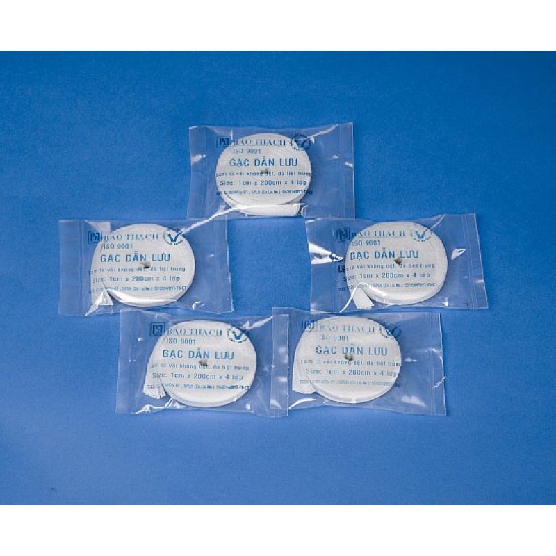 Bịch 50 cuộn Gạc dẫn lưu Bảo Thạch, mesh mũi, lưới băng thẩm mỹ, nhét mũi