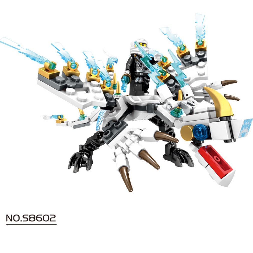 LEGO Ninja Go Rồng - 142 Mảnh, Đồ Chơi lắp ghép Lego Rồng 4 Màu - Hộp Carton