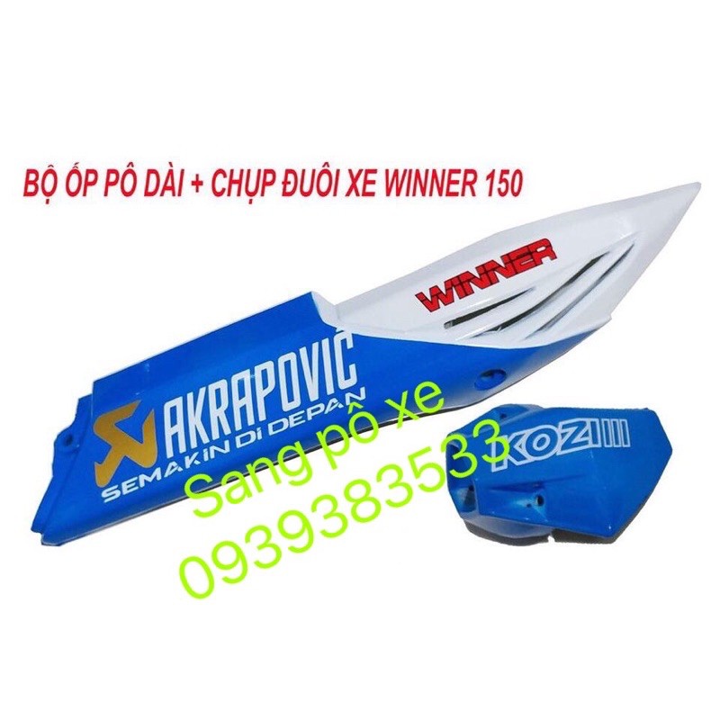 BỘ ỐP PÔ + CHỤP ĐÍT PÔ WINNER 150 XANH TRẮNG CAO CẤP BỀN ĐẸP